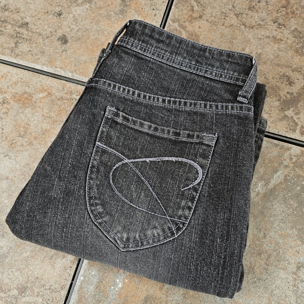 Chicos Platinum Womens Jeans Size 0.5 (30x30)Regular Black Bootcut Stretch Denim